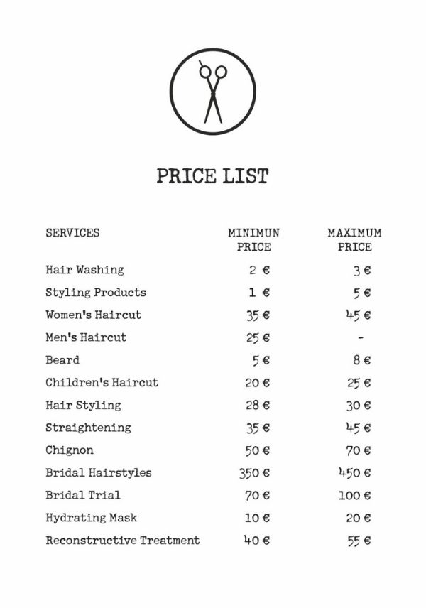 Price List